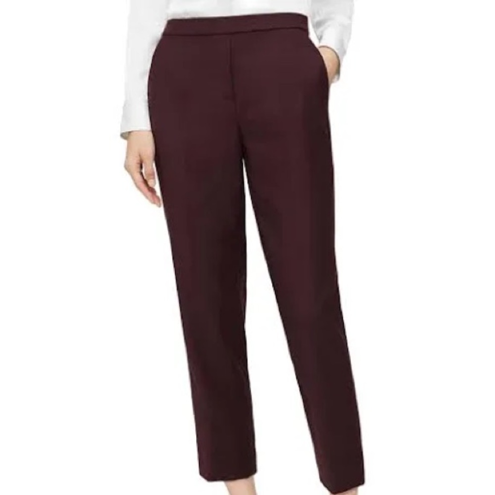 Theory Treeca Pull on Pant in Merlot Flannel Size 14